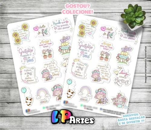 Stickers - Cartela de Adesivos - Frases Motivacionais 2
