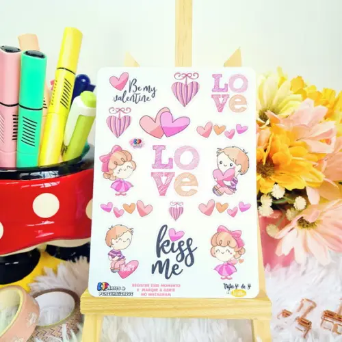 Stickers - Cartela de Adesivos - Love 1