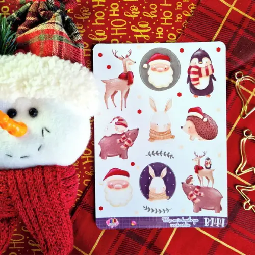 Stickers - Cartela de Adesivos - Natal