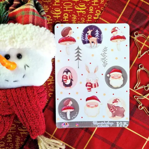 Stickers - Cartela de Adesivos - Natal