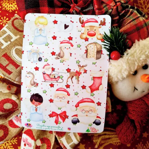 Stickers - Cartela de Adesivos - Natal