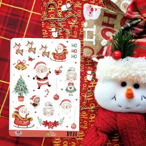 Stickers - Cartela de Adesivos - Natal