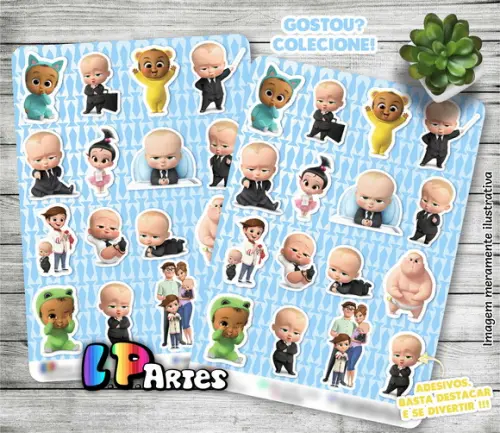 Stickers - Cartela de Adesivos - o Poderoso Chefinho