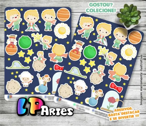 Stickers - Cartela de Adesivos - Pequeno Príncipe
