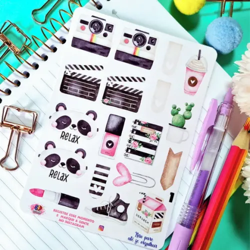 Stickers - Cartela de Adesivos - Planner 1