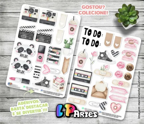 Stickers - Cartela de Adesivos - Planner 2