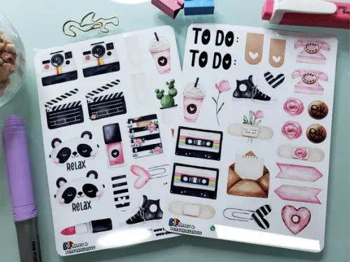 Stickers - Cartela de Adesivos - Planner 2