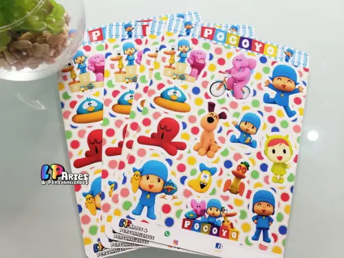 Stickers - Cartela de Adesivos - Pocoyo