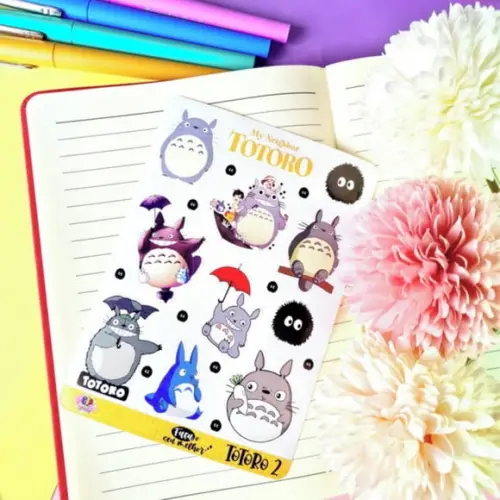 Stickers - Cartela de Adesivos - Totoro