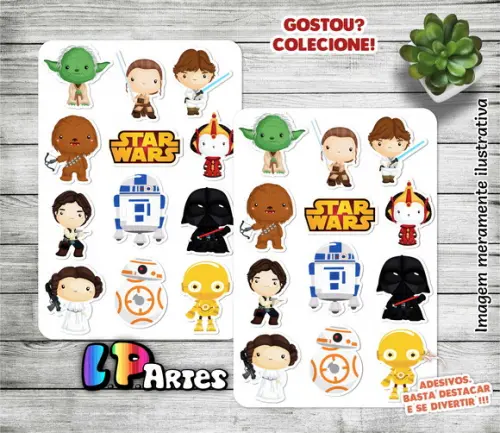 Stickers - Cartela de Adesivos - Starwars