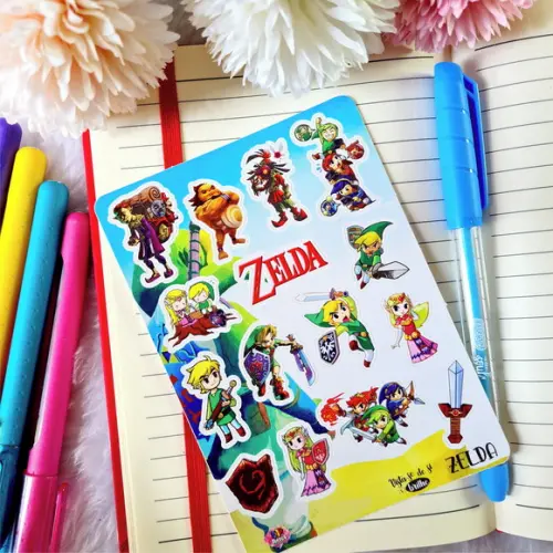 Stickers - Cartela de Adesivos - Zelda