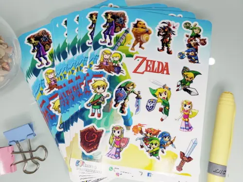 Stickers - Cartela de Adesivos - Zelda