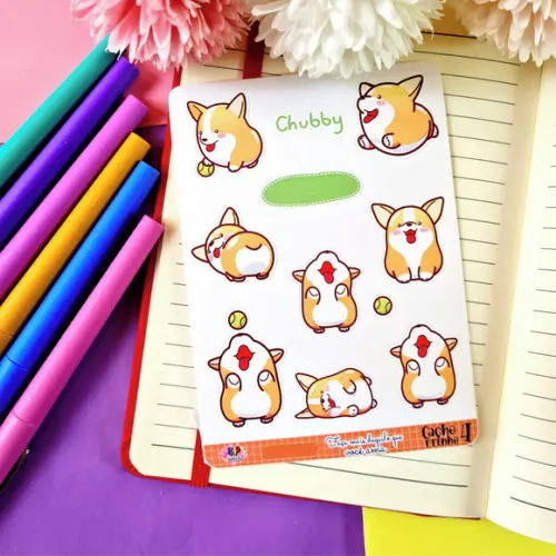 Stickers - Cartela De Adesivos Em Vinil - Cachorrinhos 4