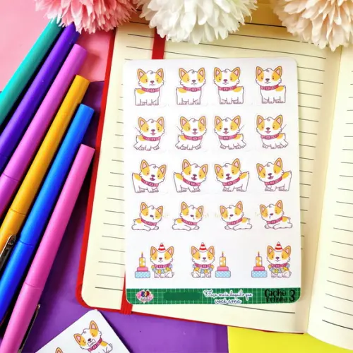 Stickers - Cartela De Adesivos Em Vinil - Cachorrinhos 3