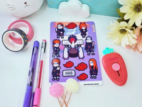Stickers - Cartela De Adesivos Em Vinil - Pain - Naruto