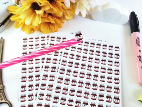 Stickers - Cartela De Adesivos Em Vinil - Nutella