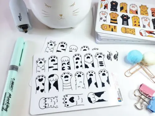 Stickers - Cartela De Adesivos Em Vinil - Patinhas 1
