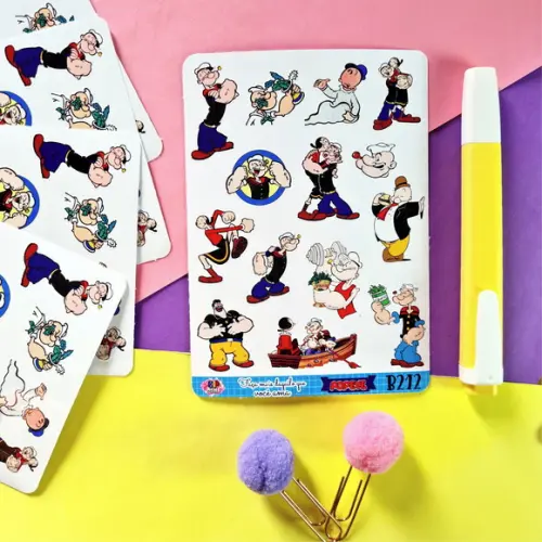 Stickers - Cartela de Adesivos em Vinil - Popeye