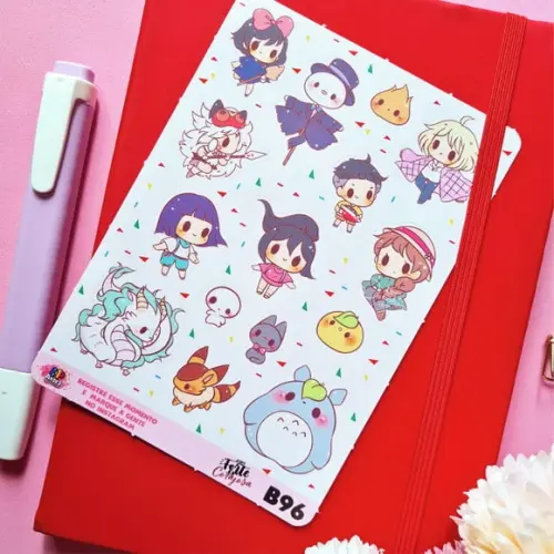 Stickers - Cartela De Adesivos Em Vinil - Totoro B96