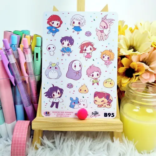 Stickers - Cartela De Adesivos Em Vinil - Totoro B95