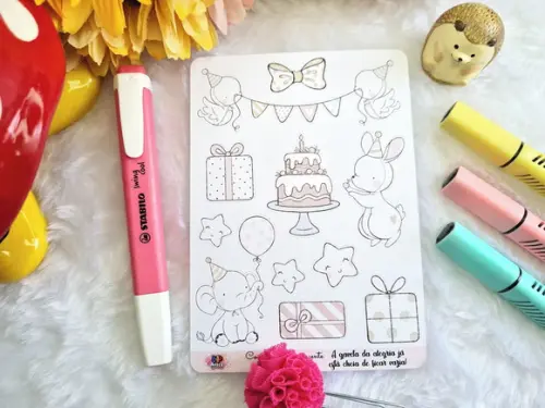 Stickers -cartela De Adesivos Em Vinil- Feliz Aniversário 2