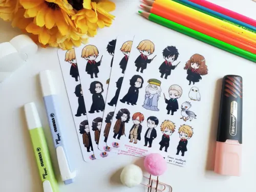 Stickers Em Vinil - Cartela De Adesivos - Harry Potter 4