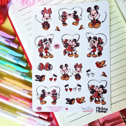 Stickers Em Vinil - Love Mickey E Minnie