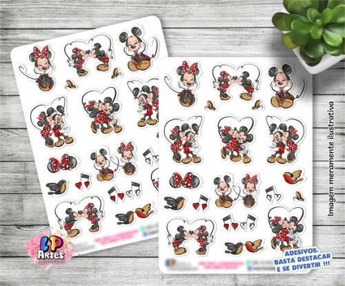 Stickers Em Vinil - Love Mickey E Minnie