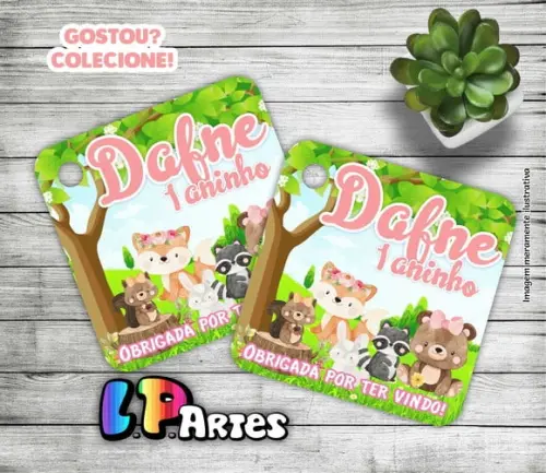 Tag Agradecimento - Animais do Bosque