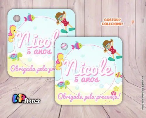 Tag Agradecimento - Fundo do Mar