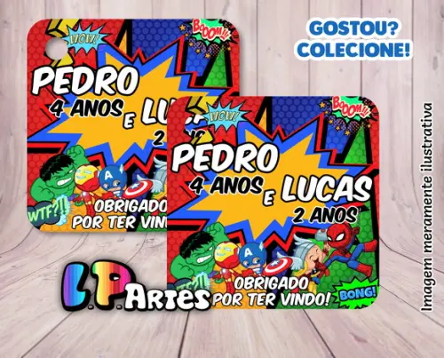 Tag Agradecimento - Vingadores Cute