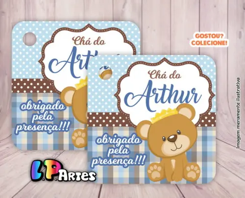 Tag Agradecimento - Ursinho Príncipe