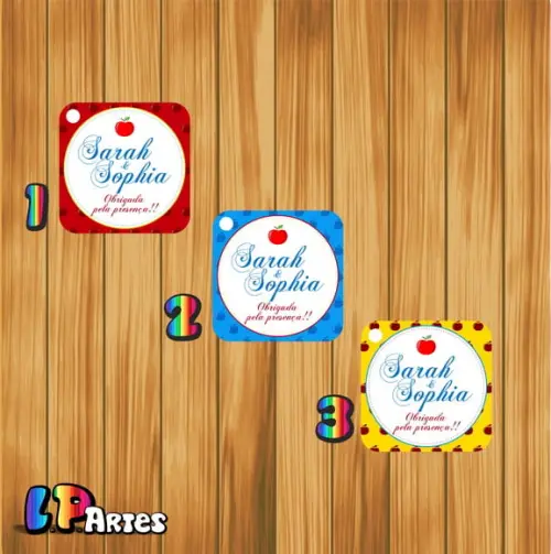 Tag Agradecimento Branca de Neve