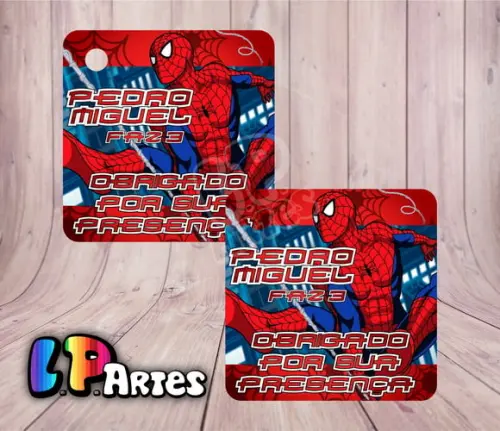 Tag Agradecimento Homem Aranha