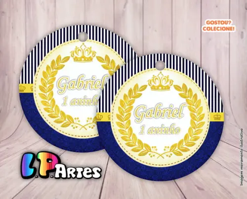 Tag Agradecimento Redonda - Realeza