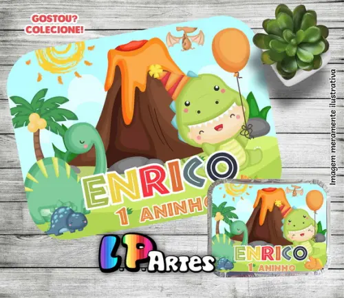 Tampa Marmita - Dino Cute