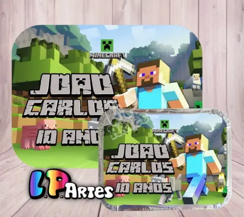 Tampa Personalizada para Marmita Minecraft