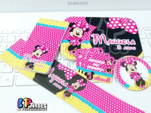 Tampa Personalizada para Marmita Minnie Rosa