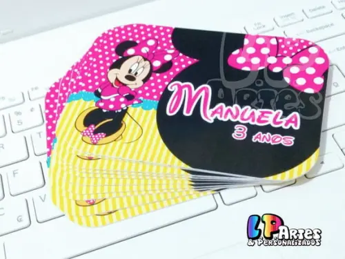 Tampa Personalizada para Marmita Minnie Rosa