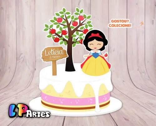 Topo de Bolo - Branca de Neve