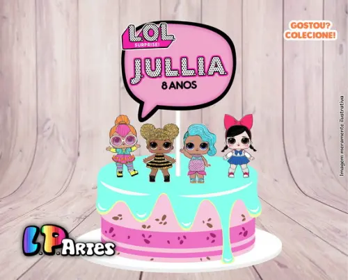 Topo de Bolo - Boneca Lol Meninas