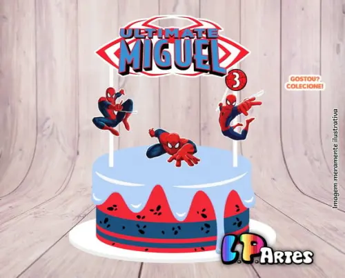 Topo de Bolo - Homem Aranha