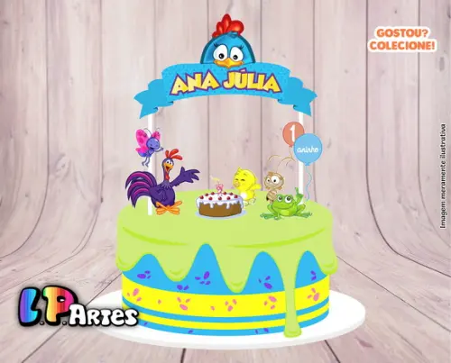 Topo de Bolo - Galinha Pintadinha