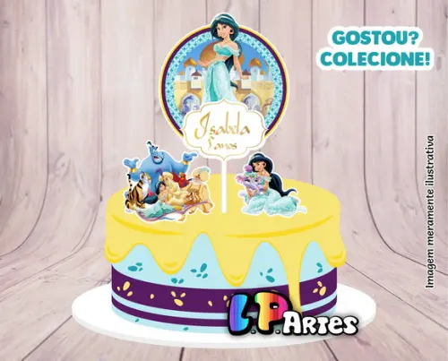 Topo de Bolo - Princesas Jasmine