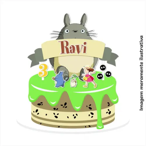 Topo de Bolo - Totoro