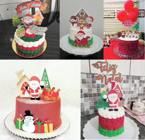 Topo de Bolo de Natal - Arquivo de Corte