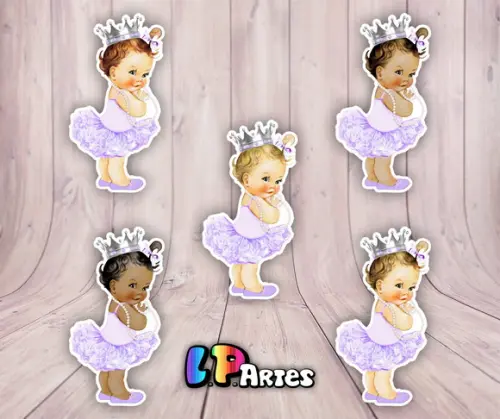 Topper Bebê Princesa Vintage Lilás