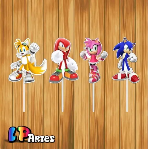 Topper para docinho Sonic