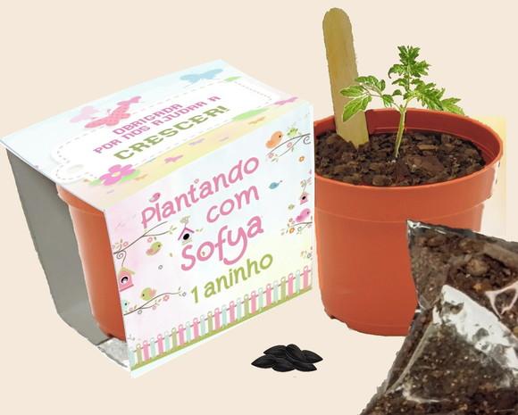 Kit Plantio Personalizado- 20 Lembrancinhas para Aniversário