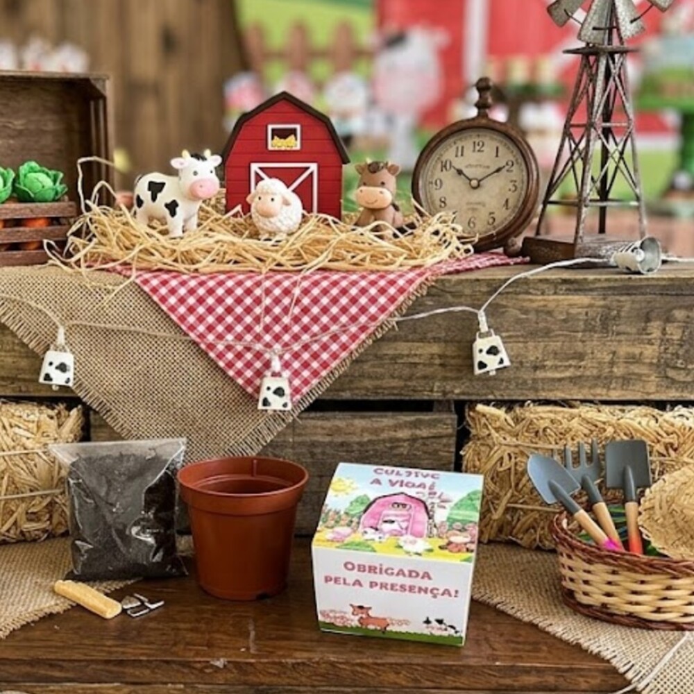 Lembrancinha Fazendinha Kit Plantio Personalizado